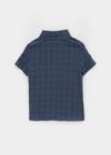 T-farm Pintuck Short Sleeve Check Shirt