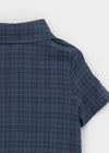 T-farm Pintuck Short Sleeve Check Shirt