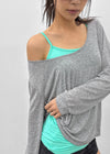 Low-top Boatneck Tencel Long-sleeve Tee