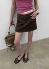 [MADE] Bitollen Belted Cotton Mini Skirt Pants