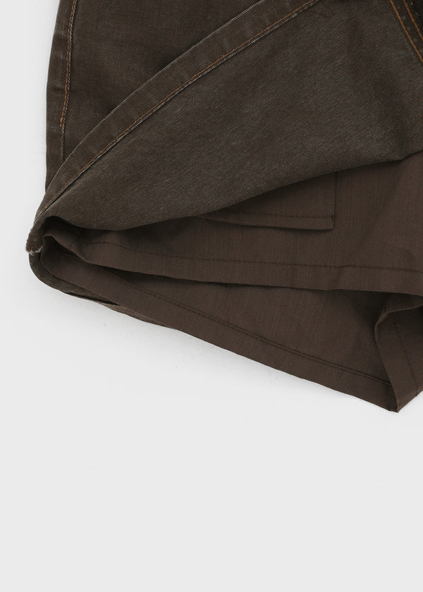 [MADE] Bitollen Belted Cotton Mini Skirt Pants