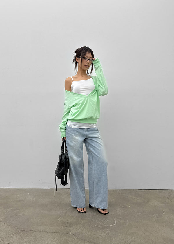 Mayum Washed Wide Denim Pants