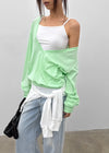 [MADE] Ronis Deep V-neck Summer Cotton Long Sleeve Tee