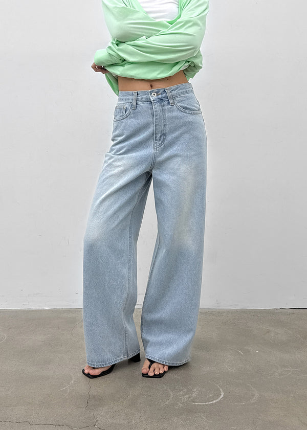 Mayum Washed Wide Denim Pants