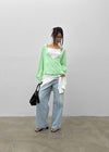 Mayum Washed Wide Denim Pants