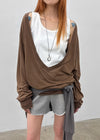 [MADE] Roslyn Deep V-Neck Summer Long Sleeve Top (Linen 55%)