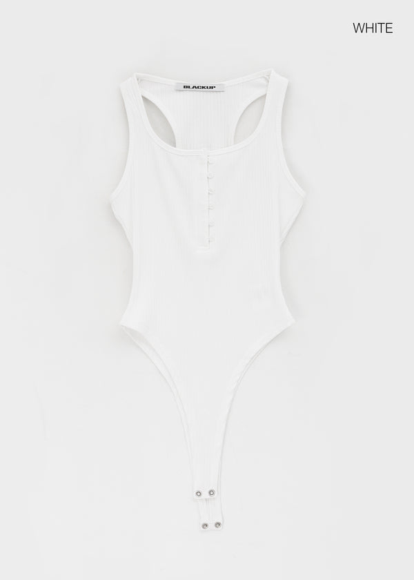 [MADE] Kitel Button Bodysuit Sleeveless Top