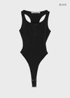 [MADE] Kitel Button Bodysuit Sleeveless Top