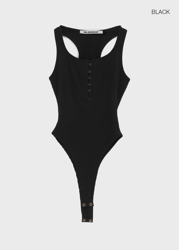 [MADE] Kitel Button Bodysuit Sleeveless Top