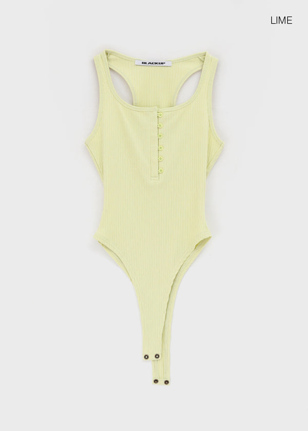 [MADE] Kitel Button Bodysuit Sleeveless Top