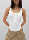 [MADE] Kitel Button Bodysuit Sleeveless Top