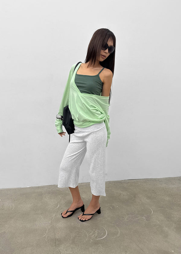 [MADE] Ronis Deep V-neck Summer Cotton Long Sleeve Tee