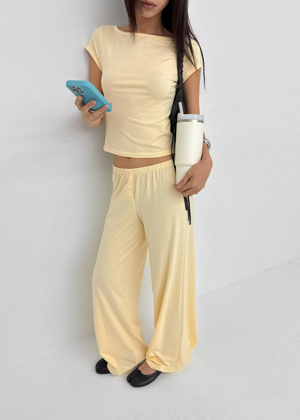 [MADE] Babishell Modal Boat Neck Short Sleeve Top
