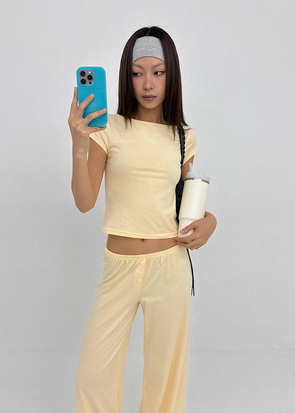 [MADE] Babishell Modal Boat Neck Short Sleeve Top
