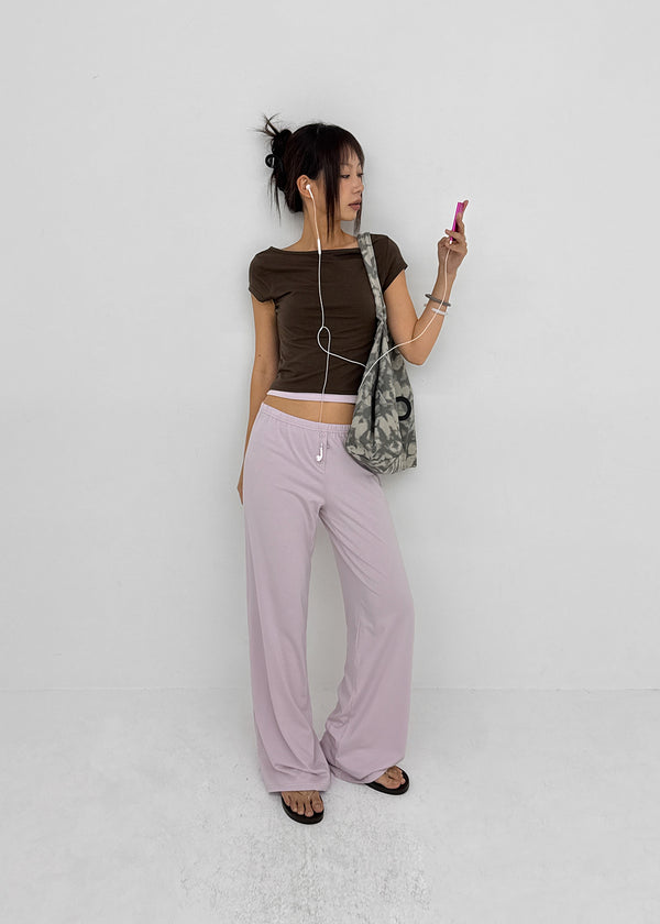 [MADE] Babishell Modal Boat Neck Short Sleeve Top