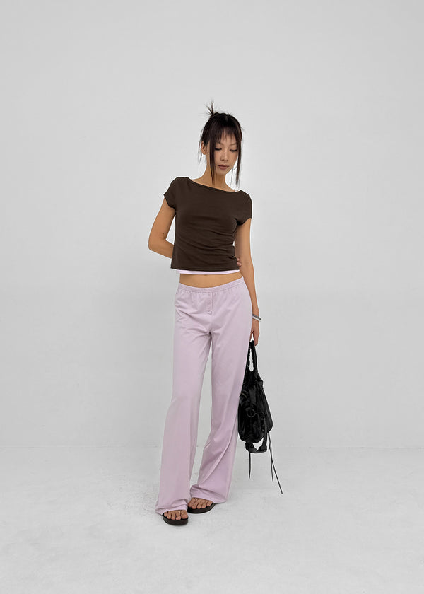 [MADE] Babishell Modal Boat Neck Short Sleeve Top