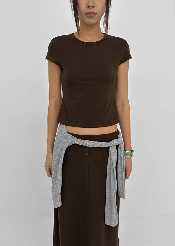 [MADE] Babishell Modal Cap Sleeve Short Sleeve Top