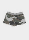 Deep Sea Low-waist Camo Elastic Shorts
