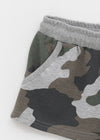 Deep Sea Low-waist Camo Elastic Shorts