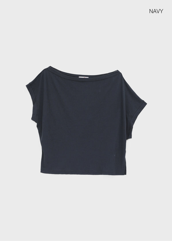 Rompu Loose Fit Off-shoulder Short Sleeve Tee