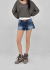 Mountain Low-waist Denim Shorts
