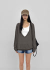 [MADE] Roslyn Deep V-Neck Summer Long Sleeve Top (Linen 55%)