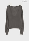 [MADE] Roslyn Deep V-Neck Summer Long Sleeve Top (Linen 55%)