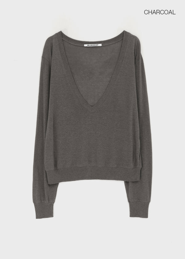 [MADE] Roslyn Deep V-Neck Summer Long Sleeve Top (Linen 55%)