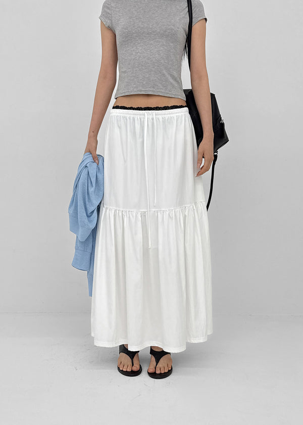 Calmot Banding Cancan Long Skirt
