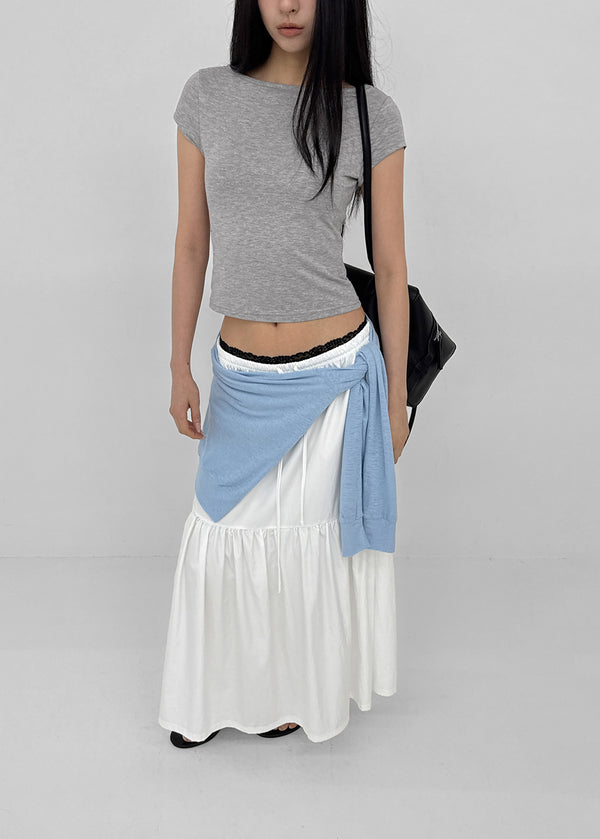 Calmot Banding Cancan Long Skirt