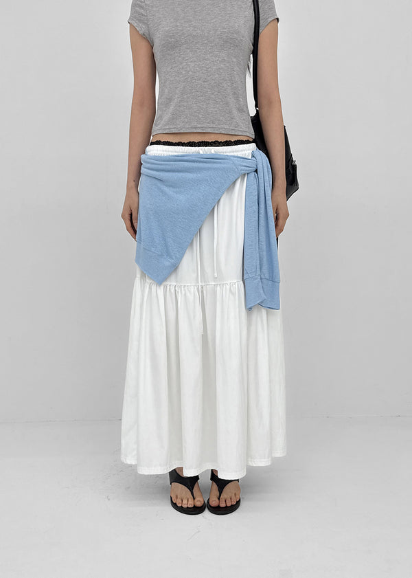 Calmot Banding Cancan Long Skirt