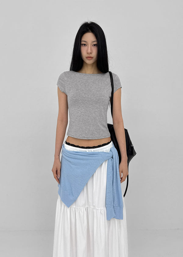 Calmot Banding Cancan Long Skirt