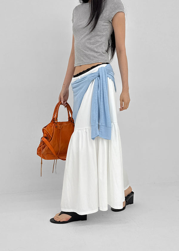 Calmot Banding Cancan Long Skirt