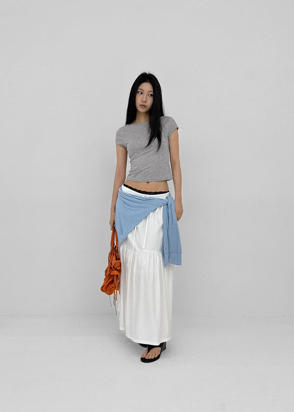 Calmot Banding Cancan Long Skirt