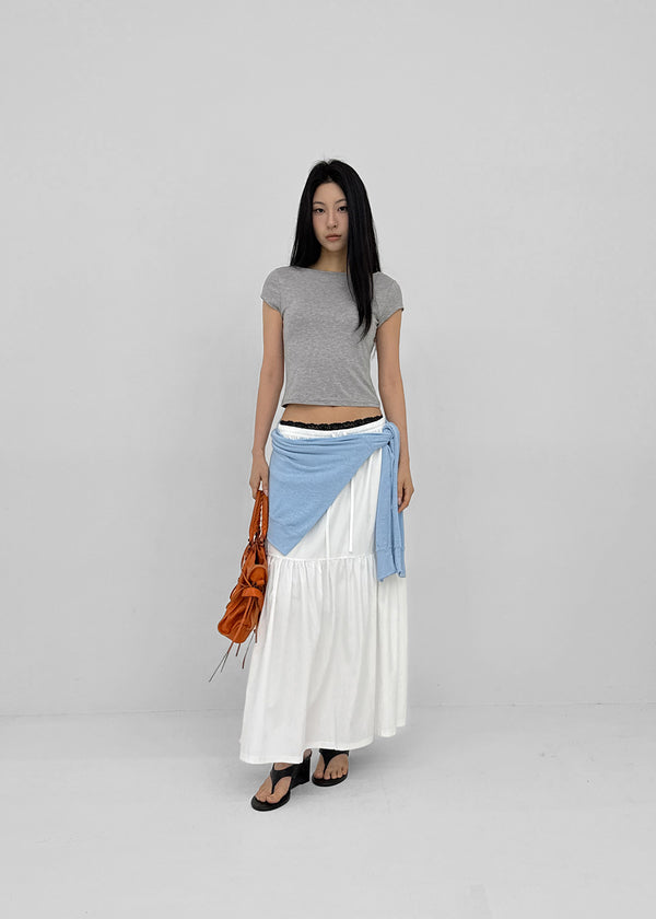 [MADE] Babishell Modal Boat Neck Short Sleeve Top