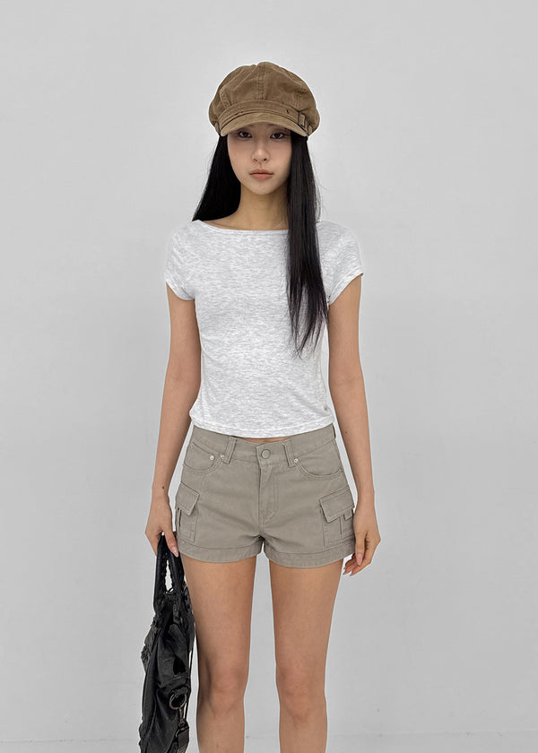 [MADE] Babishell Modal Boat Neck Short Sleeve Top