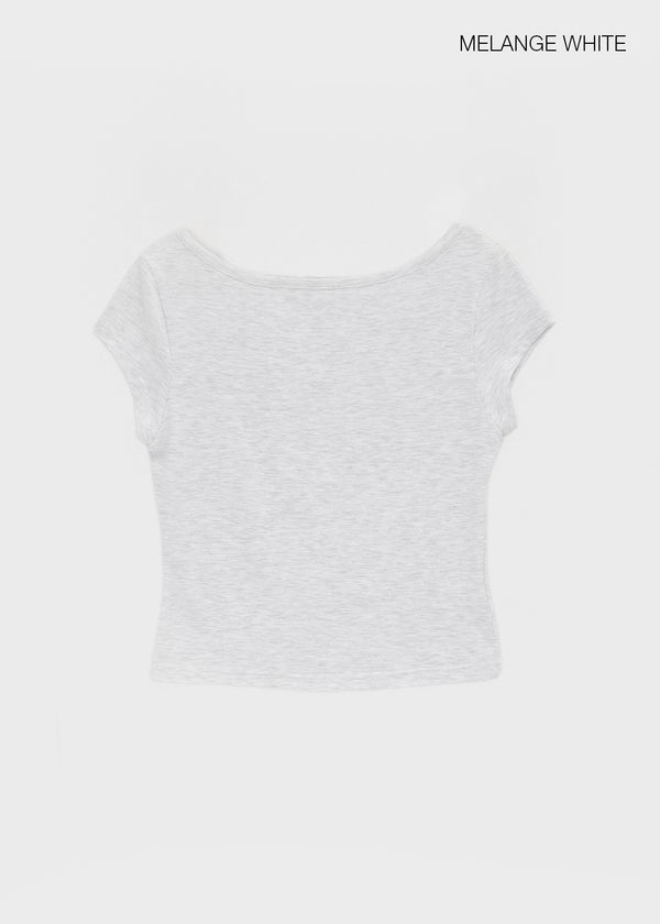 [MADE] Babishell Modal Boat Neck Short Sleeve Top