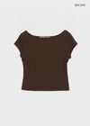 [MADE] Babishell Modal Boat Neck Short Sleeve Top
