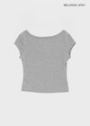 [MADE] Babishell Modal Boat Neck Short Sleeve Top