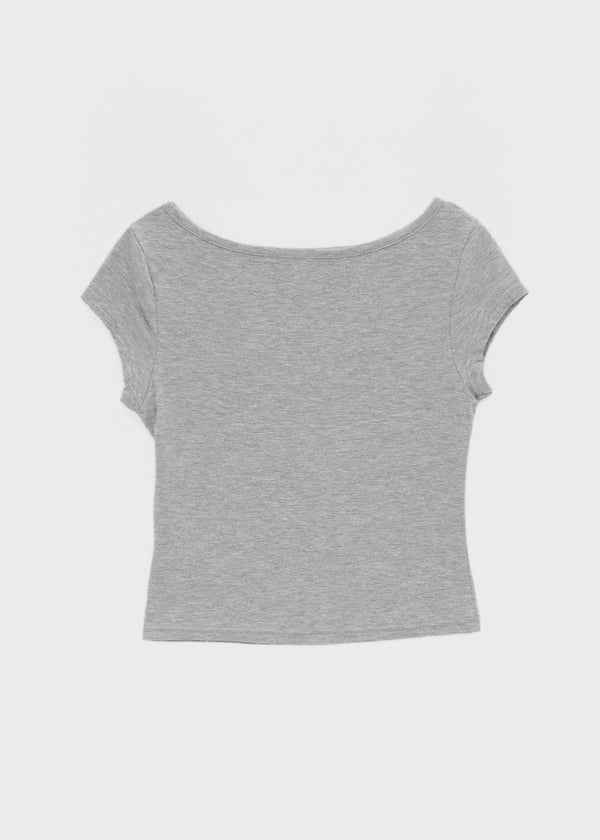 [MADE] Babishell Modal Boat Neck Short Sleeve Top