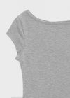[MADE] Babishell Modal Boat Neck Short Sleeve Top