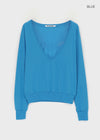 [MADE] Ronis Deep V-neck Summer Cotton Long Sleeve Tee