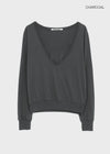 [MADE] Ronis Deep V-neck Summer Cotton Long Sleeve Tee