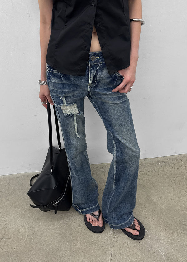 Fithol Low-waist Bootcut Denim Pants