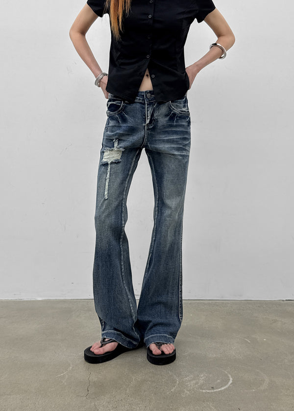 Fithol Low-waist Bootcut Denim Pants