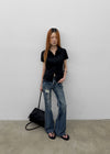 Fithol Low-waist Bootcut Denim Pants