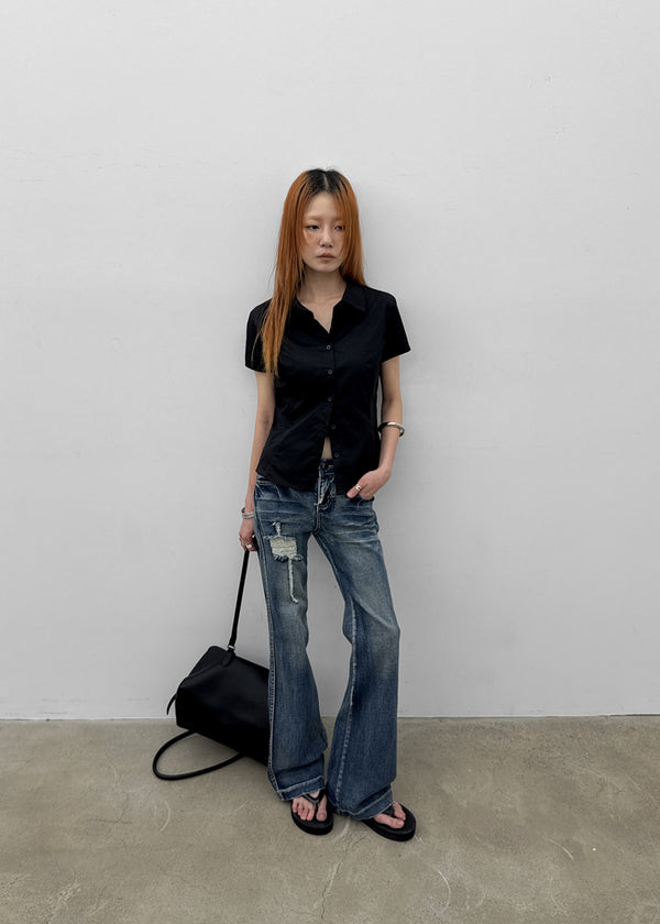 Fithol Low-waist Bootcut Denim Pants