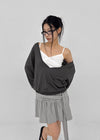 [MADE] Ronis Deep V-neck Summer Cotton Long Sleeve Tee