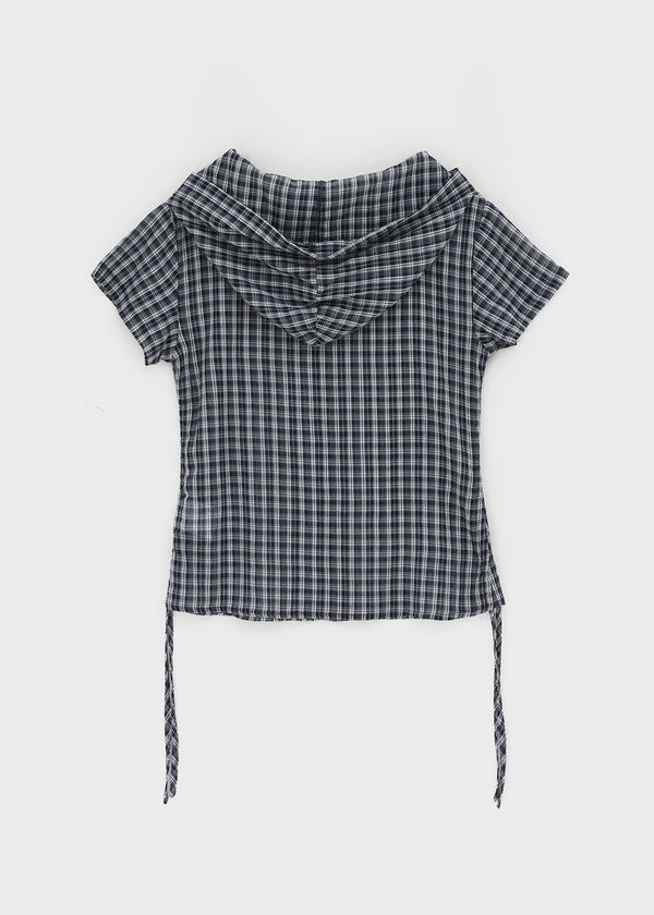 [MADE] Penco Check String Hooded Shirt