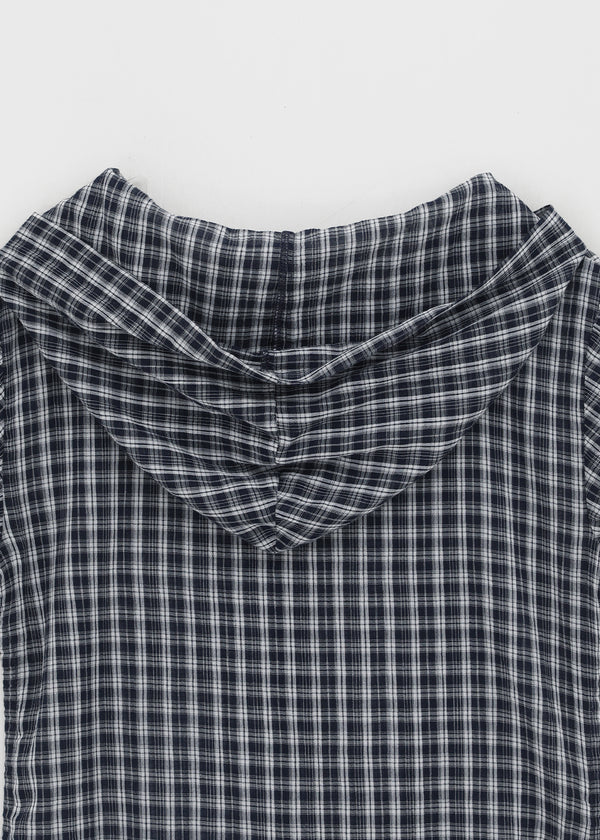 [MADE] Penco Check String Hooded Shirt